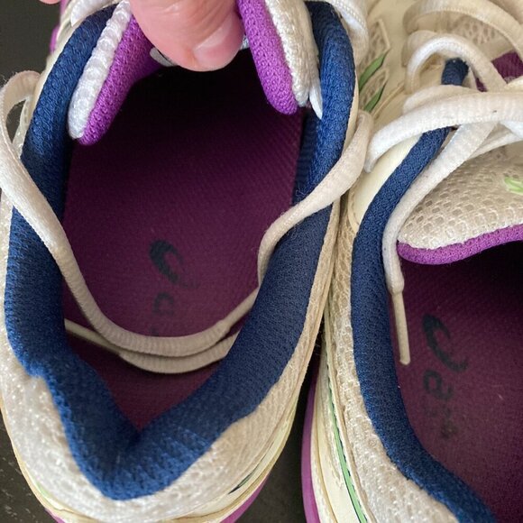 Asics Gel-Blade 5 Women's Court Shoes, White/Pistachio/Grape/Size 6.5 - Picture 10 of 13